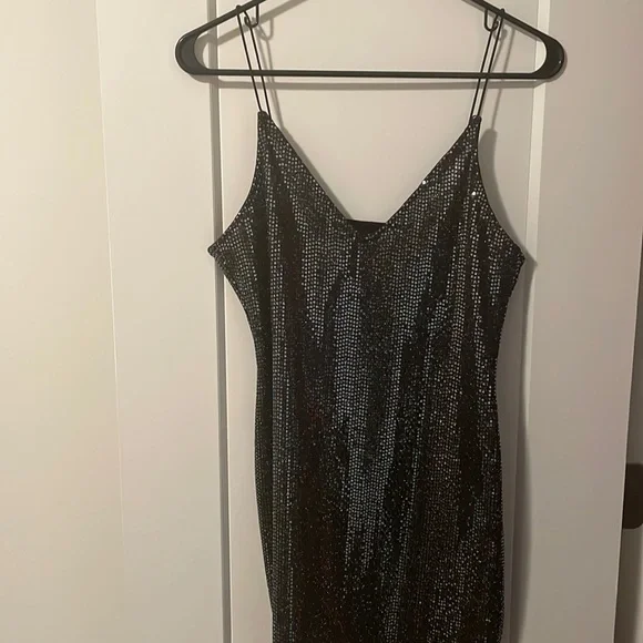 H&M | Dresses | Hm V Neck Sequin Dress Size Medium | Poshmark